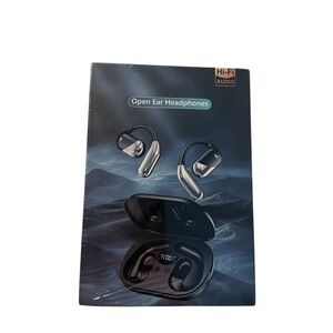 Sleek Wireless Open Ear Headphones - Black